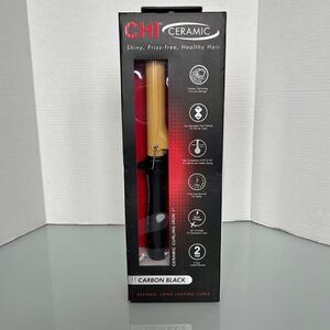 NEW CHI Ceramic Curling Iron - Black and Gold